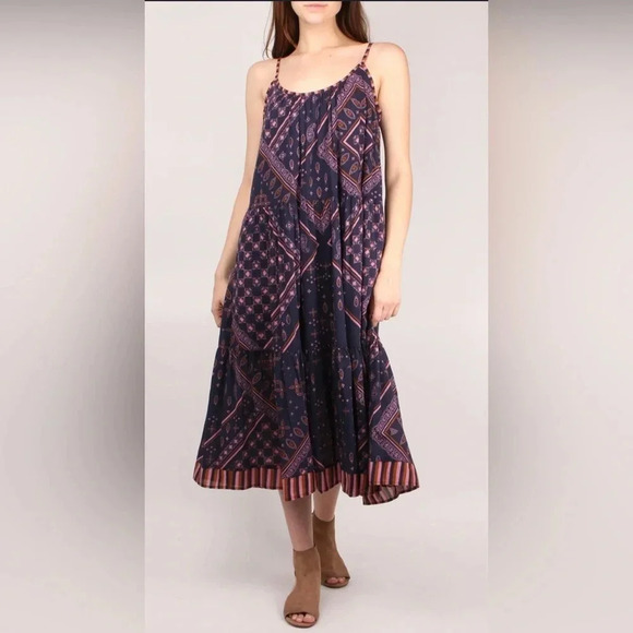 XIRENA Tierney Dress Southern Belle Pattern Size S - 100% Cotton Sundress - Picture 1 of 5